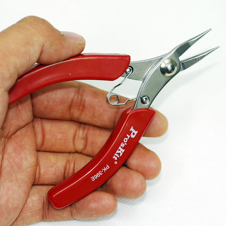 台湾宝工 1pk-396e 不锈钢红心无牙圆嘴钳 尖觜钳