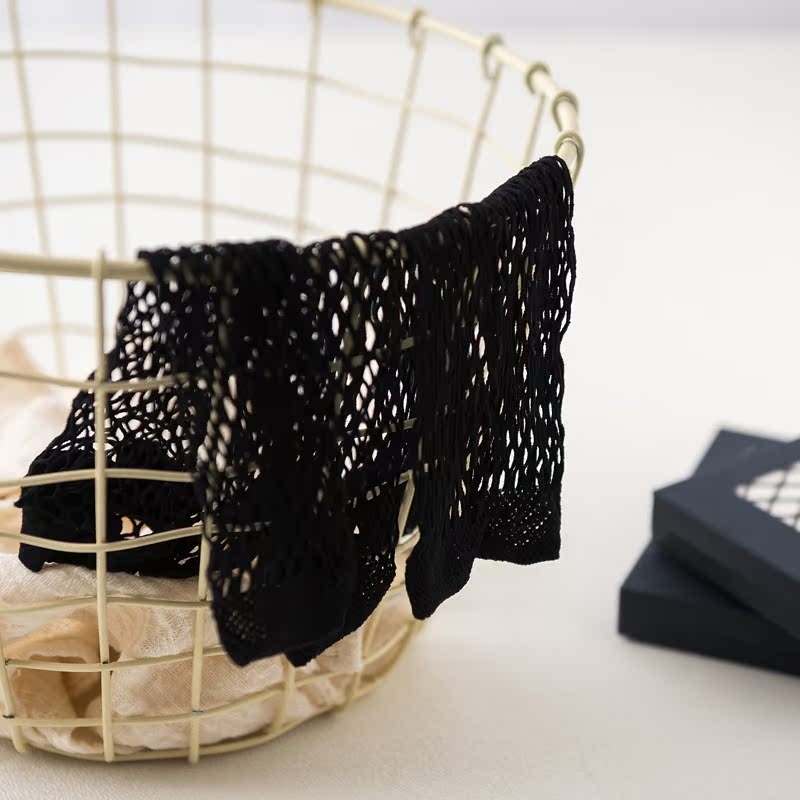 火爆单品欧美黑色渔网性感短袜复古打底网格镂空丝袜网袜女2双装