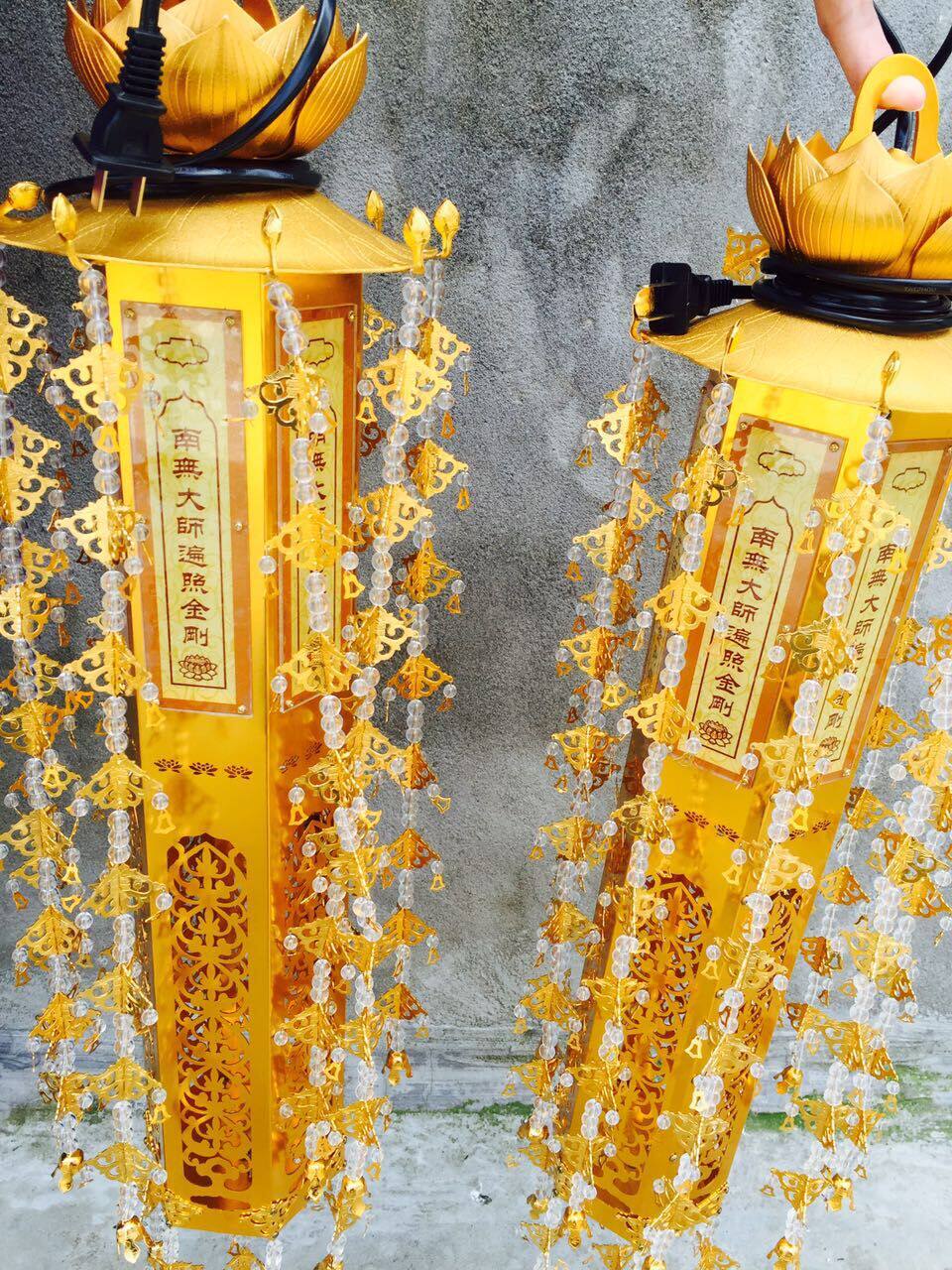 2米一对金莲花供佛花佛堂庙宇装饰唐密日式佛具加工定做