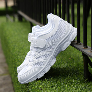 2017夏季新款儿童白色运动鞋小学生白色校鞋男女童镂空白色运动鞋