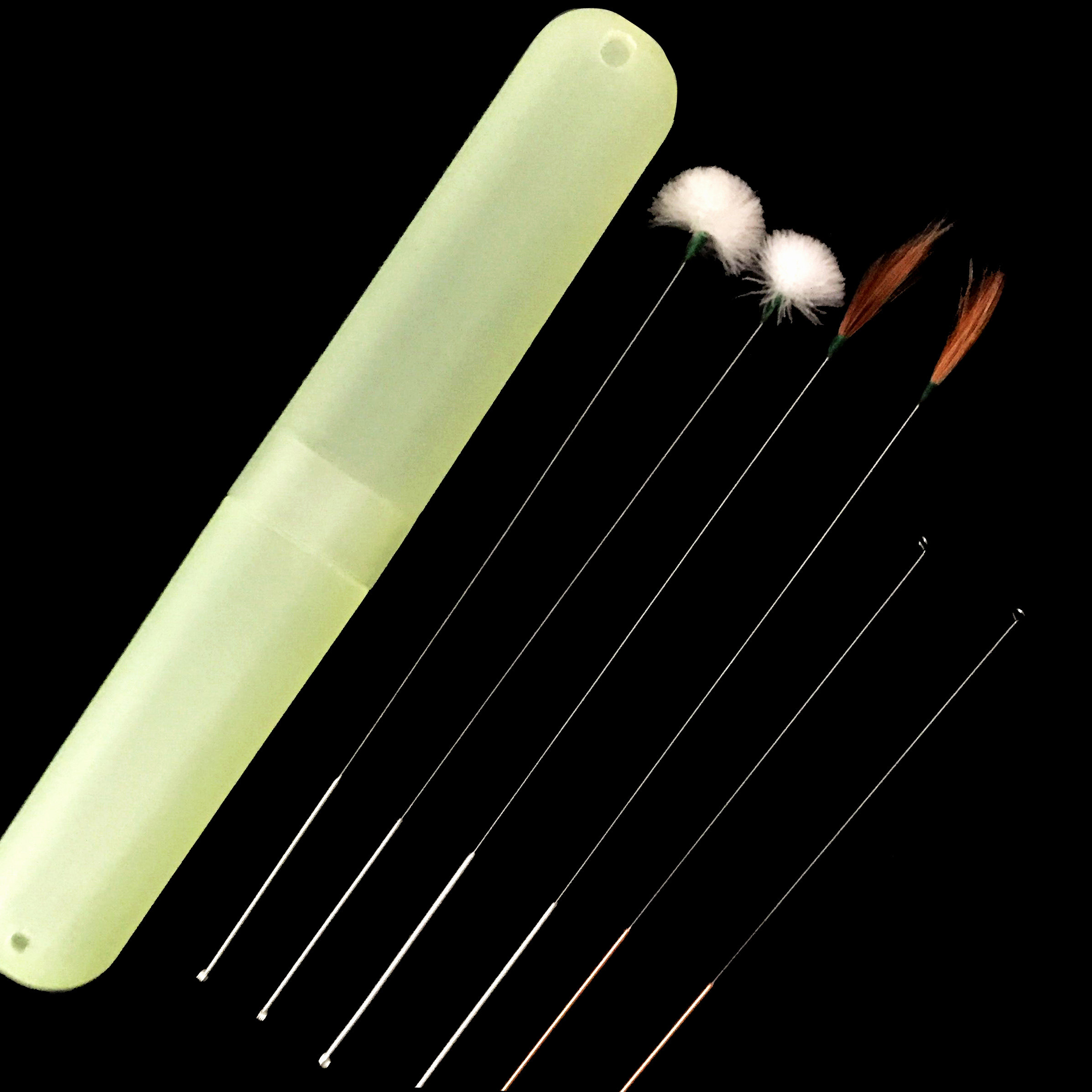 天艺高级采耳工具鹅毛棒专业掏耳鸡毛棒套装清洁耳朵软耳扒6支装