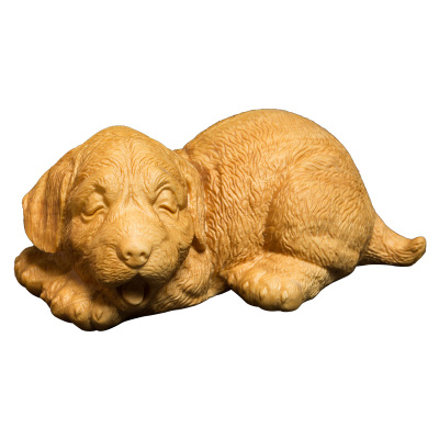 黄杨木雕把玩手把件创意客厅雕刻工艺品实木动物汽车生肖小摆件狗