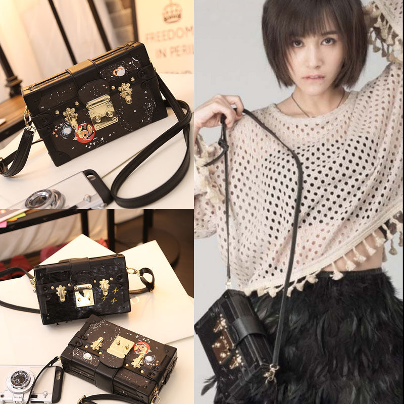 【天天特价】手拿包欢乐颂曲筱筱同款女包小方包斜挎包锁扣小包包