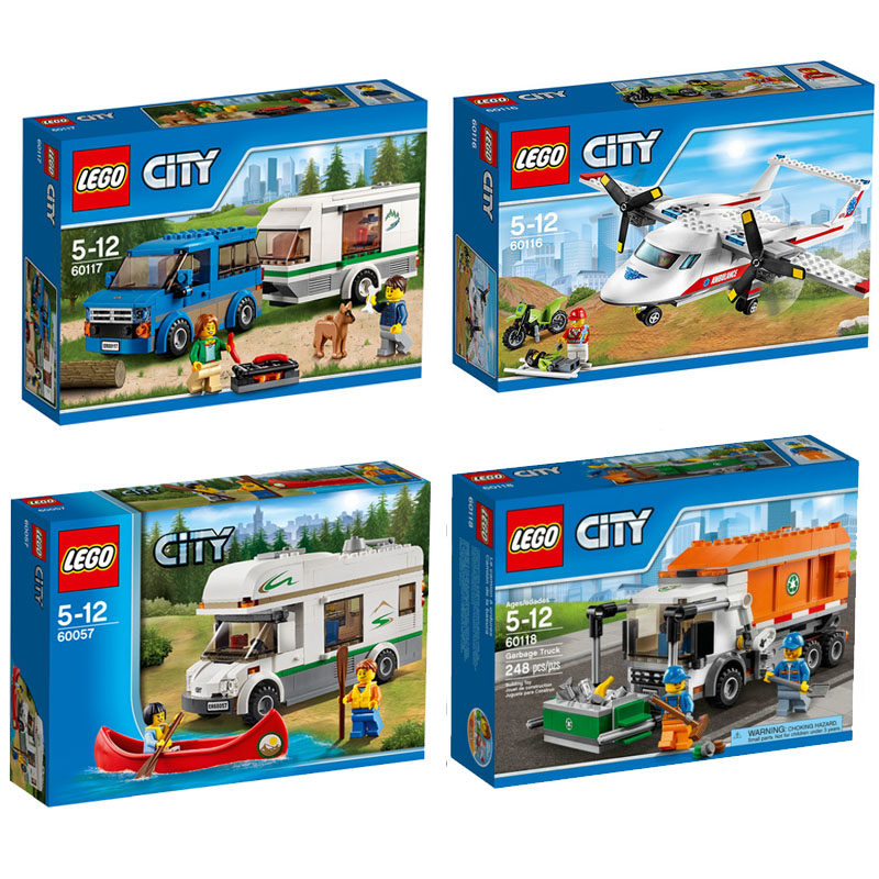 乐高积木lego60128追踪盗贼60116救护飞机60117露营车60107消防车