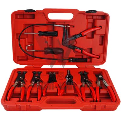 9件管束夹钳组套汽车水管钳卡钳直型喉式管束钳卡扣