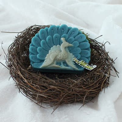 diy孔雀手工皂硅胶软模具肥皂香皂模具soapmould 定做定制h0206