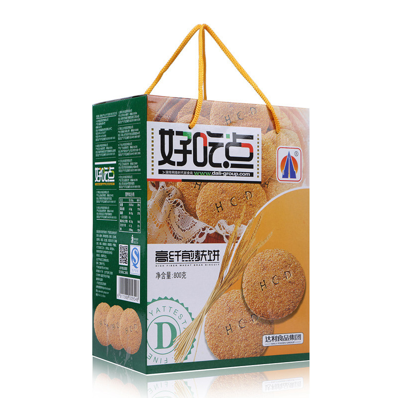 【天猫超市】好吃点 高纤煎麸饼干 800g/包 消化饼干 休闲零食