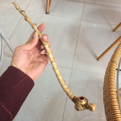 贵州自做竹子烟杆 烟斗竹节烟杆 老式手工烟杆 竹根部旱烟袋