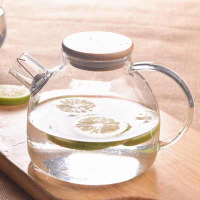 防爆柠檬冷热水壶 水果茶壶欧式冷水壶 玻璃耐高温大号家用冷茶壶