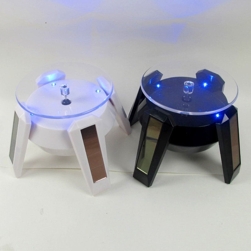 游戏lol周边 手办展示台 光动能旋转台 带led灯 黑白2色可选