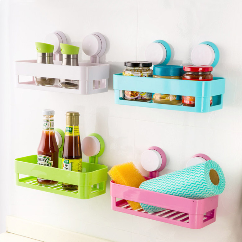 创意家居家日用品百货收纳篮浴室吸盘置物架卫生间收纳架厨房储物