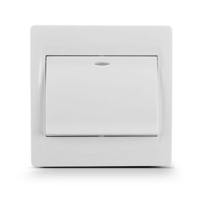 超薄明装一位电灯具开关照明 一开单控开关单联单开墙壁插座明线