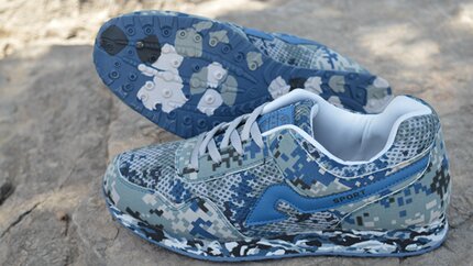 夏季海军作训鞋海蓝迷彩鞋网面跑步鞋训练鞋马拉松鞋海洋迷彩跑鞋