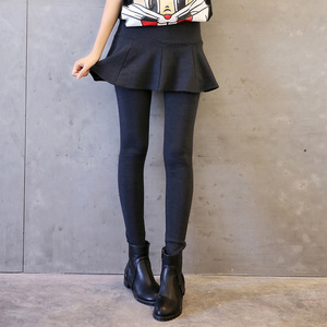 春秋款假两件裙裤