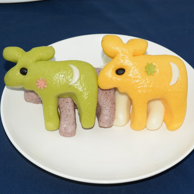 手工无添加果蔬卡通包子馒头点心小动物迷你儿童营养早餐一包4个