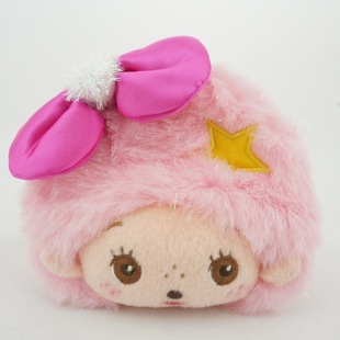 粉色monchhichi bebichhichi 正版蒙奇奇 粉色糖果零钱包 294350