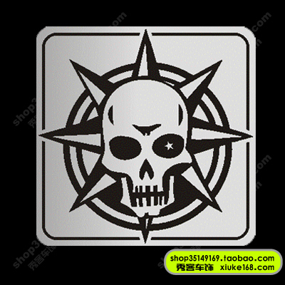 11042106 cs反恐精英爆头标志 不锈钢 /仿金属(塑料) 车标