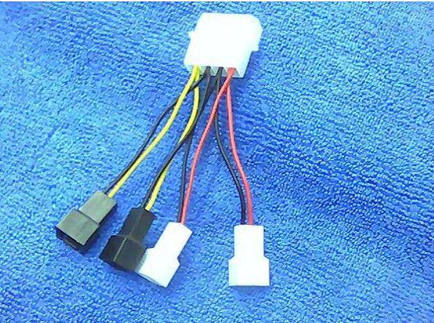 转接线 大4pin 转 4个小3pin d型电源转四个3pin 适合风扇转接