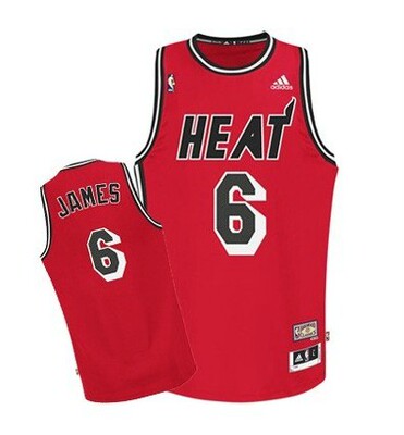 [今日特价] 背心 美国代购 专柜正品 nba 热火队6号 詹姆斯球衣 红色