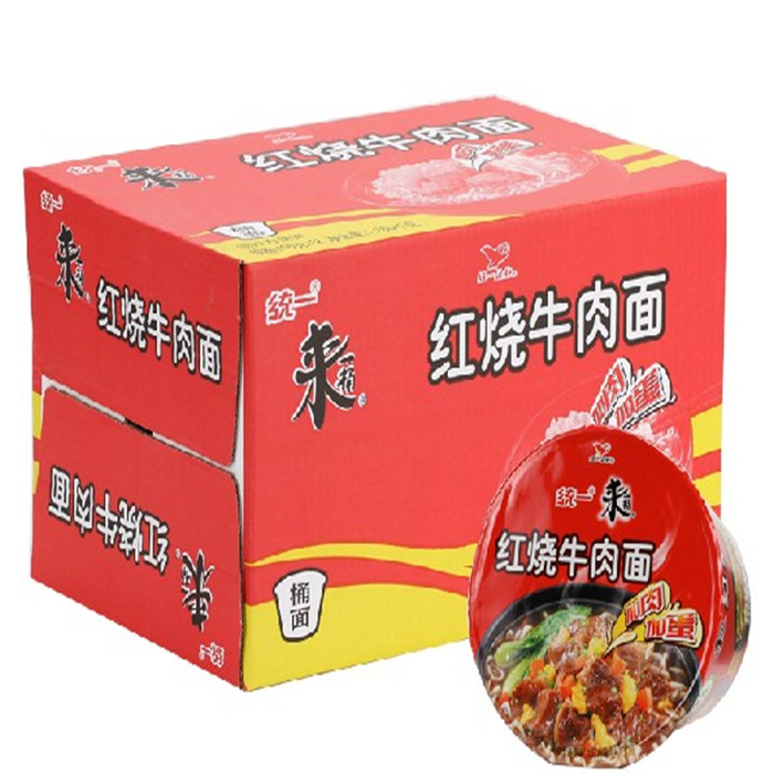 康师傅劲爽拉面桶装整箱速食泡面 来一桶 方便面 桶面 整箱12桶