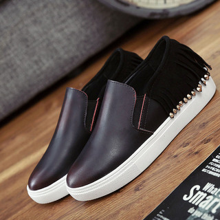 真皮流苏二脚蹬懒人鞋