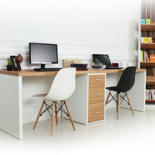 千芝爱14省包邮双人电脑桌台式办公桌书柜家用写字台书桌抽屉组合