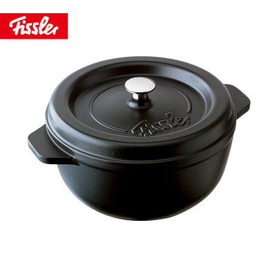 德国菲仕乐fissler 阿卡娜铸铁锅圆形17厘米1.5升黑色