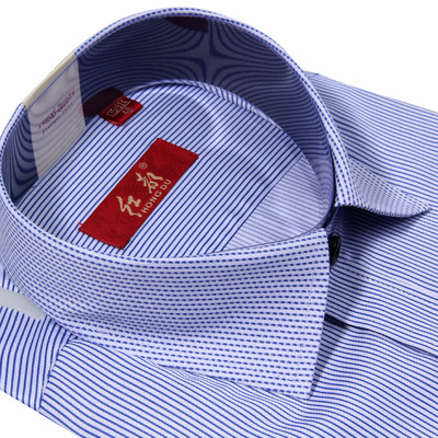 北京红都衬衫 男士全棉长袖 新款正品 休闲条纹男装单衬衣k51630