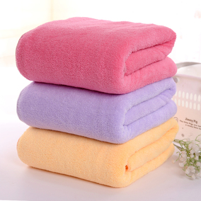 温家乐 韩国绒珊瑚绒超细纤维加厚浴巾柔软吸水不掉毛 情侣款
