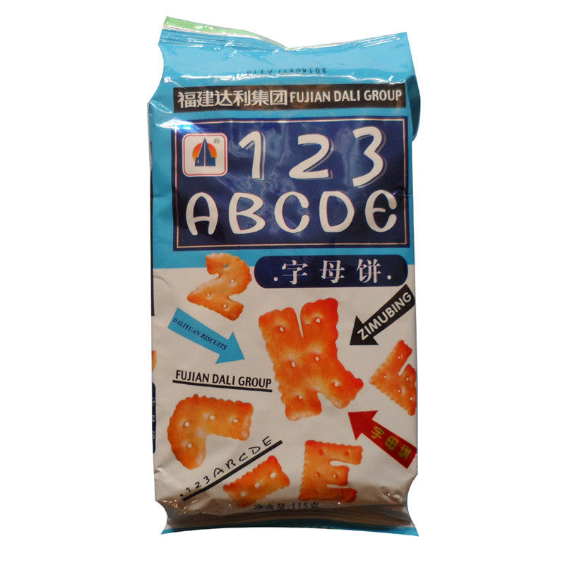 达利园115g字母饼干 食品 儿童字母饼干 80后 abc字母小饼干 宝宝