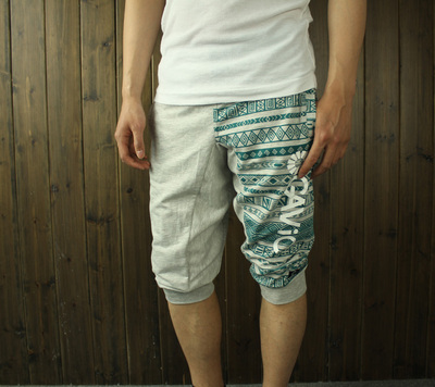 日本单潮牌 男款中裤 阴阳裤 小毛圈运动裤 舒适五分裤 男垮裤