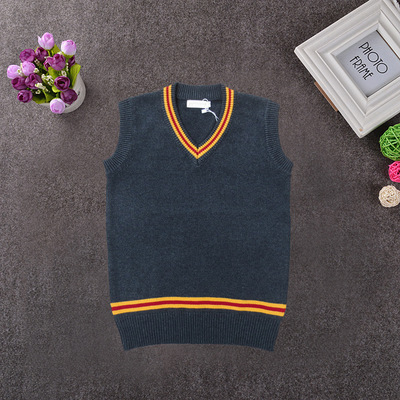 哈利波特同款校服毛衣v领毛衣格兰芬多cos日常男女同款jk制服毛衣