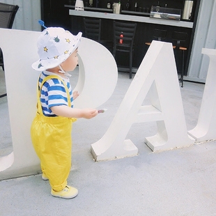 婴幼 超级可爱男女宝宝可开档背带裤短袖t恤婴幼儿童套装 ttkids童童