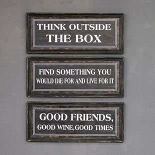 壁饰 美式乡村复古怀旧英文字母装饰画墙面挂画壁挂壁饰 美线空间