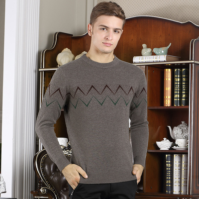 济民男士雪豹羊毛衫唯品会圣雪绒红莲德鲨羊绒衫男新款加厚男装