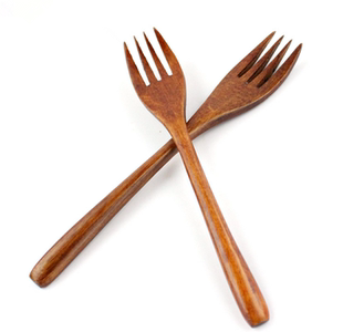 叉子 水果叉子可爱甜品蛋糕叉子 日系创意儿童叉子木质儿童餐具小叉子