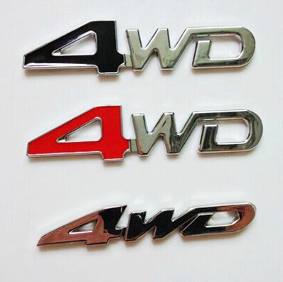长安cs75金属改装车贴4wd四驱车标志 4wd四驱车标车尾贴 通用标