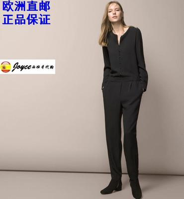 joyce西班牙正品代购 massimo dutti 女装长袖休闲连体裤6445599
