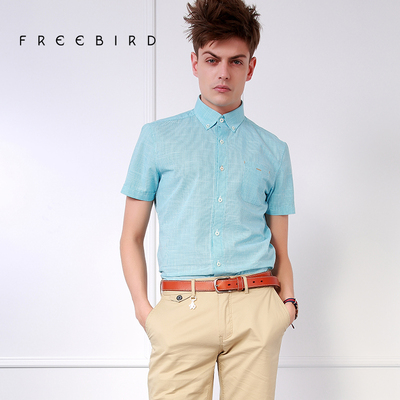 free bird/自由鸟2016夏装男士青年短袖修身条纹polo衫6111070