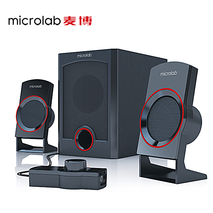 microlab/麦博 m-111十周年纪念版多媒体喇叭2.1 低音喇叭电脑音响