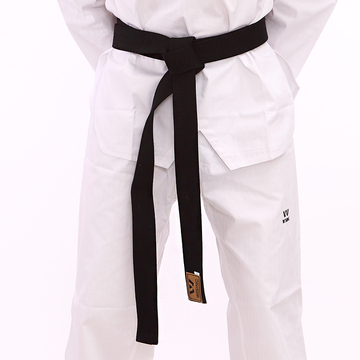 正品九日山跆拳道道带 腰带 散打运动健身太极柔道护腰 黑带腰带