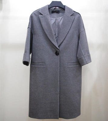 梦卓名m15b17 专柜正品 2015秋装新款女风衣中长款宽松大码外套女