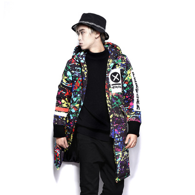 2016春装新款韩国gd风潮流大字母印花撞色圆领卫衣帅男卫衣外套潮