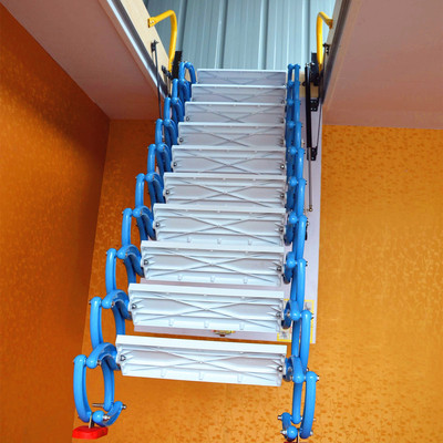 美家 品牌高档半自动镁合金楼梯伸缩楼梯隐形升降伸缩楼梯包邮特价