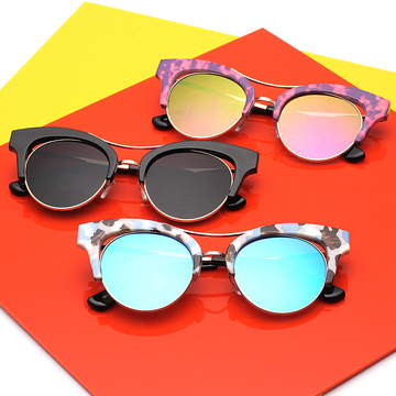 新款炫彩色膜太阳镜防紫外线 五彩视界精彩人生 男女墨镜潮眼镜