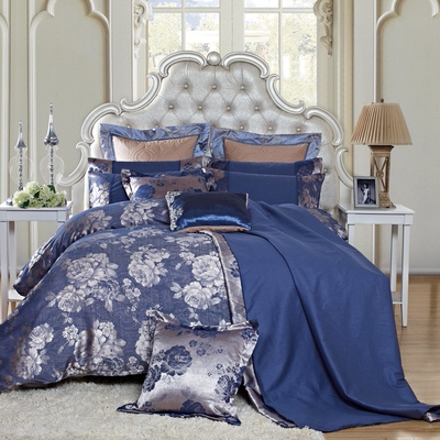 梦兰家纺贡缎提花四件套婚庆床上用品家纺全棉床单4件套清仓