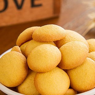 糕点 杏元蛋圆蜂蜜饼干山东特产零食品糕点500g 蛋黄饼干