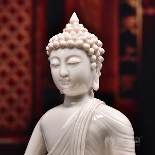 佛像 戴玉堂 陶瓷供奉佛像摆件/18吋释迦牟尼佛初转法 轮像d18-27