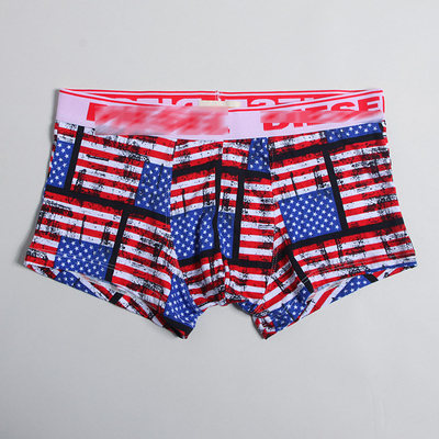 材油 奢华 美利坚星条旗 男士 透气平角内裤
