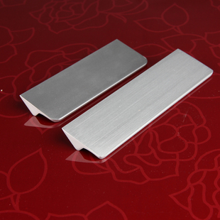 现代简约太空铝合金拉手橱柜厨房抽屉衣柜门家具斜边小把手特价